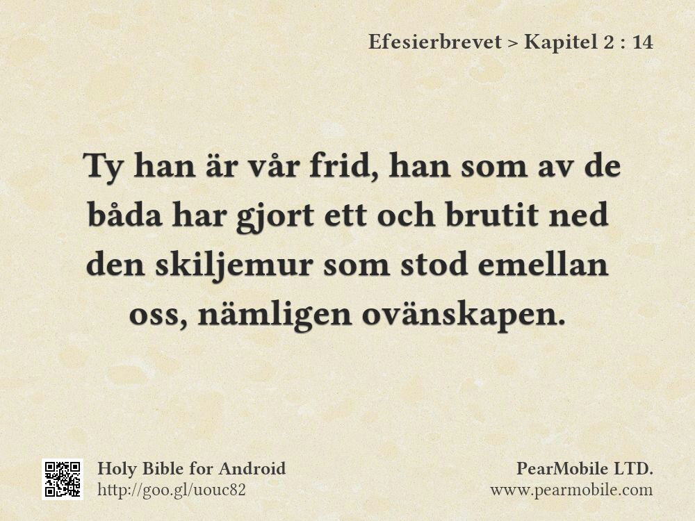 Efesierbrevet, Kapitel 2:14